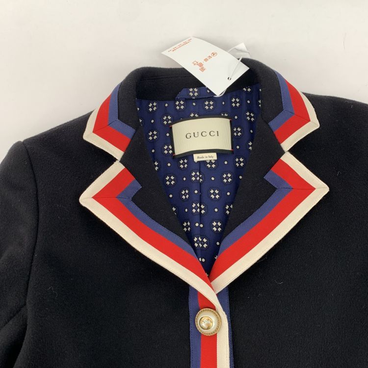 Gucci Gucci Web Trim Wool Coat Size 36 Size XS / US 0-2 / IT 36-38 - 5 Thumbnail