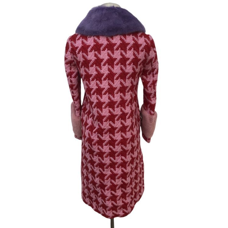 Gucci Gucci Houndstooth Butterfly Mink Trim Wool Coat Size 38 Size XS / US 0-2 / IT 36-38 - 2 Thumbnail