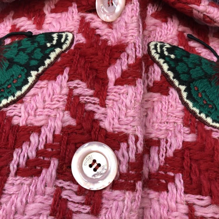 Gucci Gucci Houndstooth Butterfly Mink Trim Wool Coat Size 38 Size XS / US 0-2 / IT 36-38 - 7 Thumbnail