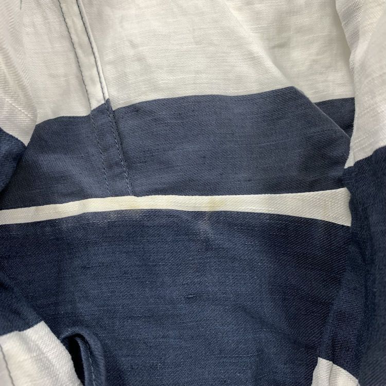 Armani Collezioni Armani Collezioni Striped Linen Hoodie Size 40 Size S / US 4 / IT 40 - 7 Thumbnail