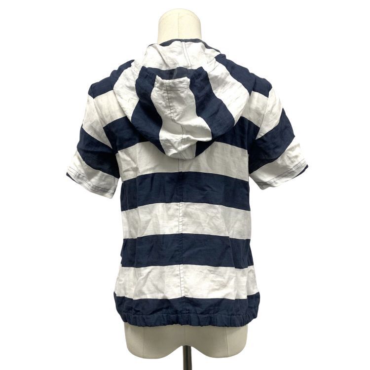 Armani Collezioni Armani Collezioni Striped Linen Hoodie Size 40 Size S / US 4 / IT 40 - 2 Thumbnail