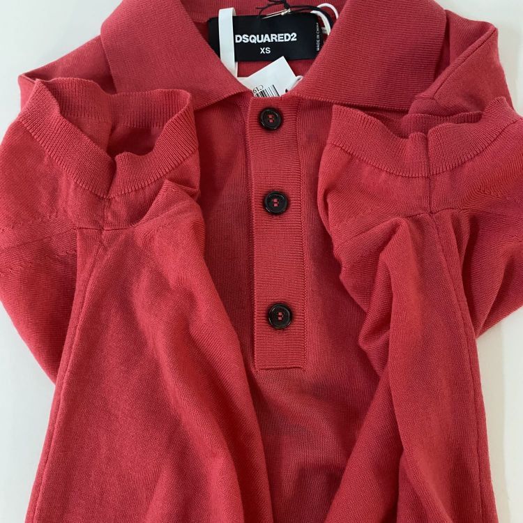 Dsquared2 Dsquared2 Red Wool Polo Shirt Size XS Size US XS / EU 42 / 0 - 12 Thumbnail