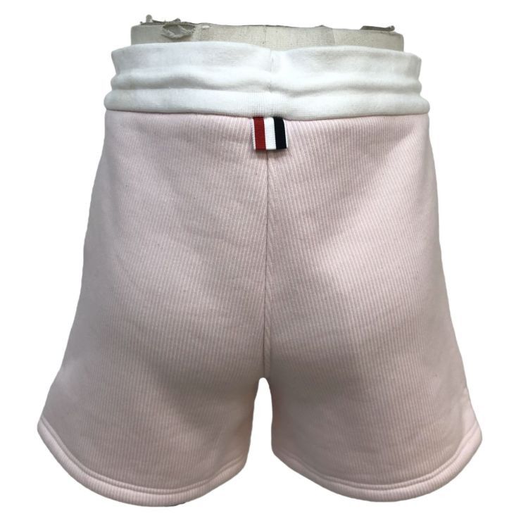 Thom Browne Thom Browne Pink Cotton Ribbed Shorts Size 42 Size 28" / US 6 / IT 42 - 2 Thumbnail