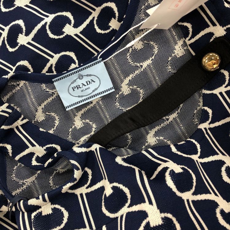 Prada Prada Chain Pattern Midi Dress Size 42 Size M / US 6-8 / IT 42-44 - 6 Thumbnail
