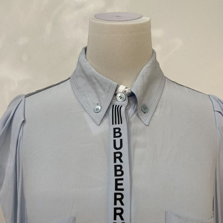 Burberry Burberry Logo Stripe Button Up Shirt Size IT 40 Size S / US 4 / IT 40 - 6 Thumbnail
