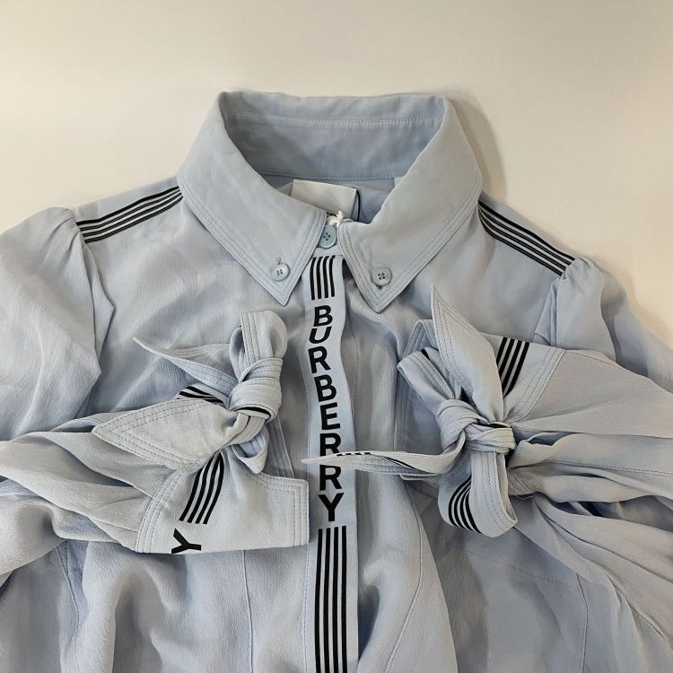 Burberry Burberry Logo Stripe Button Up Shirt Size IT 40 Size S / US 4 / IT 40 - 11 Thumbnail