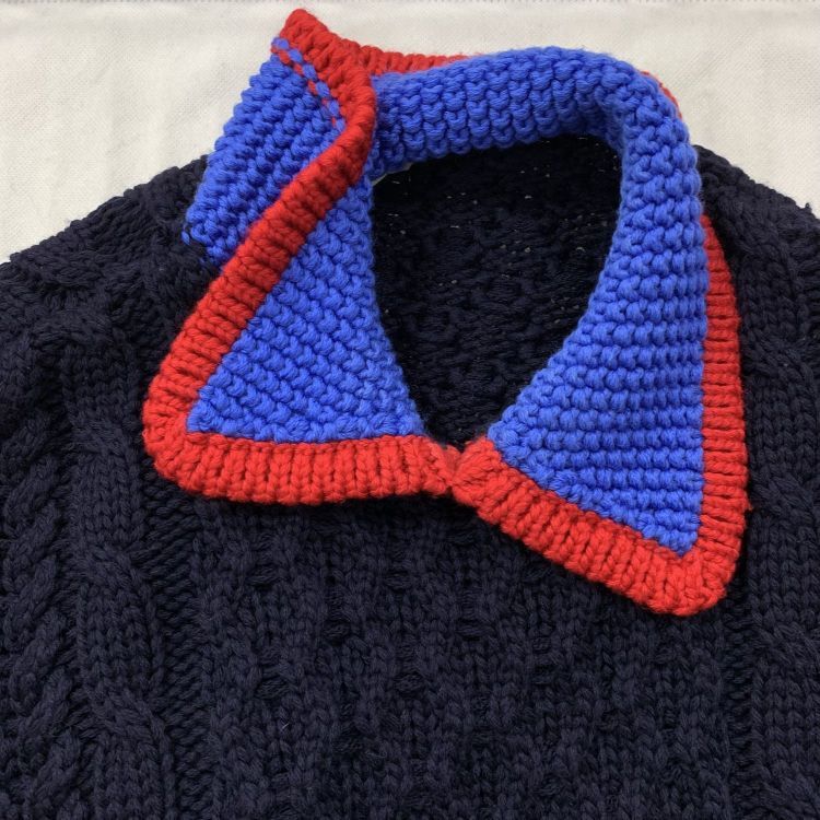 Miu Miu Miu Miu Contrast Collar Cable Knit Sweater Size 36 Size XS / US 0-2 / IT 36-38 - 7 Thumbnail