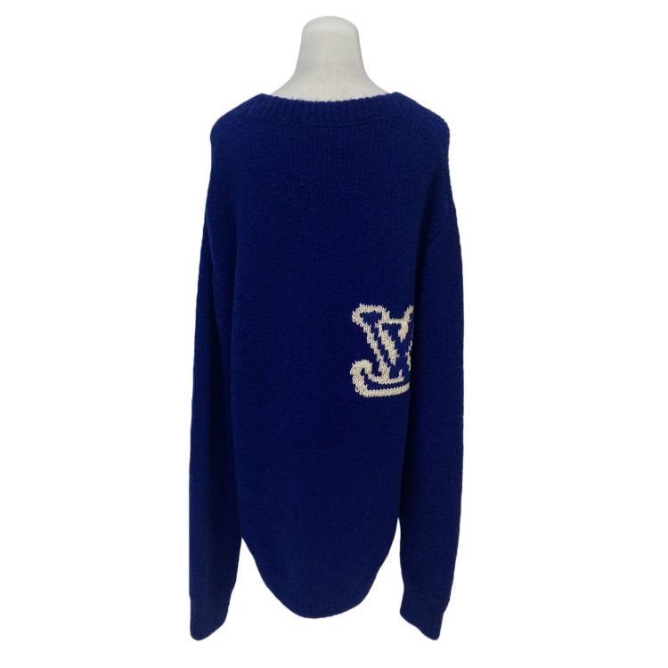 Louis Vuitton Louis Vuitton Logo Blue Knit Sweater XXL Size US XXL / EU 58 / 5 - 2 Thumbnail