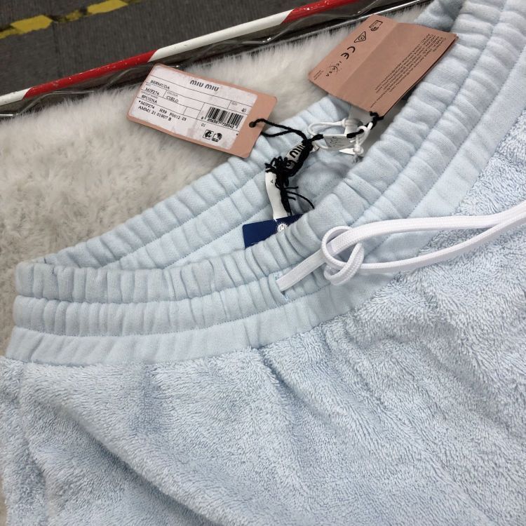 Miu Miu Miu Miu Terry Cotton Shorts Size 40 Size 27" / US 4 / IT 40 - 8 Thumbnail