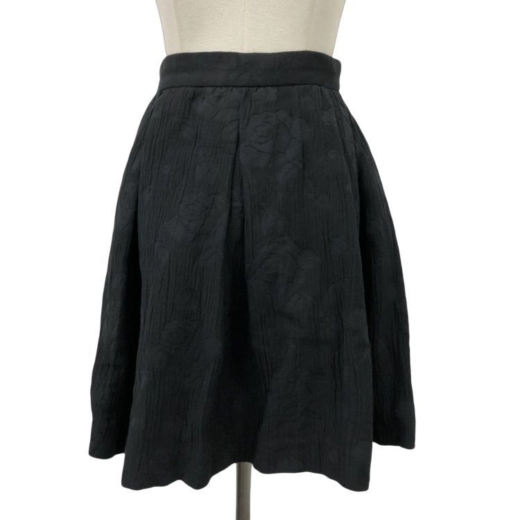 Miu Miu Miu Miu Black Floral Jacquard Mini Skirt Size 36 Size 25" / US 0 / IT 36 - 2 Thumbnail