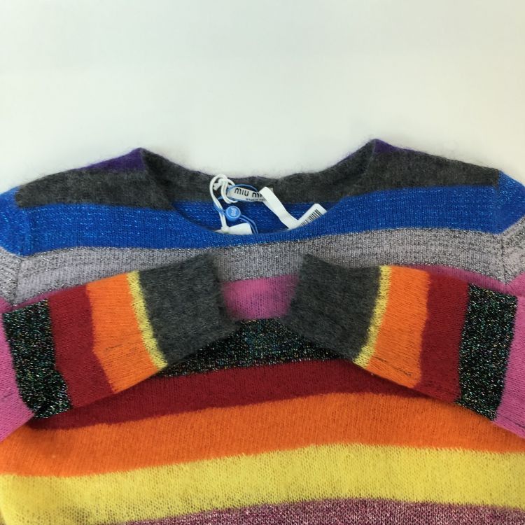 Miu Miu Miu Miu Striped Mohair Sweater Size 38 Size XS / US 0-2 / IT 36-38 - 10 Thumbnail