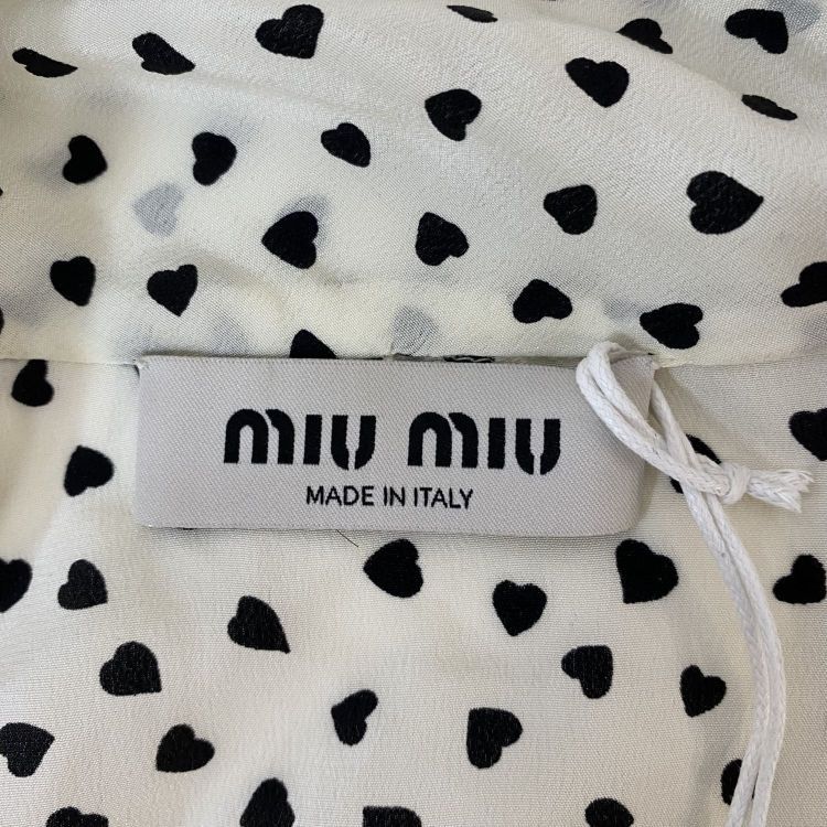 Miu Miu Miu Miu Heart Print Blouse Size 36 Size XS / US 0-2 / IT 36-38 - 3 Thumbnail