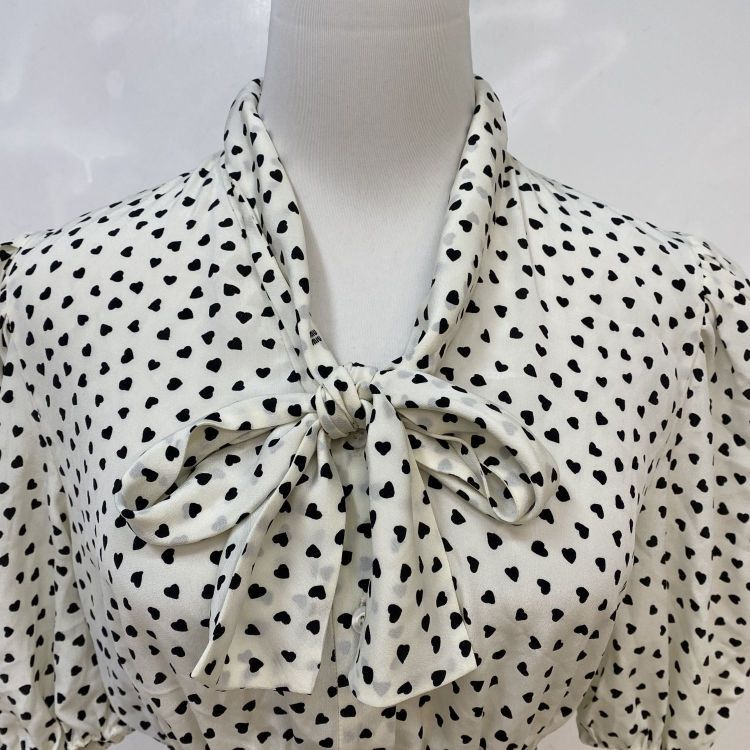 Miu Miu Miu Miu Heart Print Blouse Size 36 Size XS / US 0-2 / IT 36-38 - 7 Thumbnail