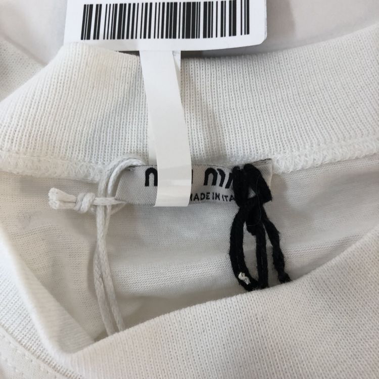 Miu Miu Miu Miu Club Split Graphic Crop Top Size L Size L / US 10 / IT 46 - 3 Thumbnail