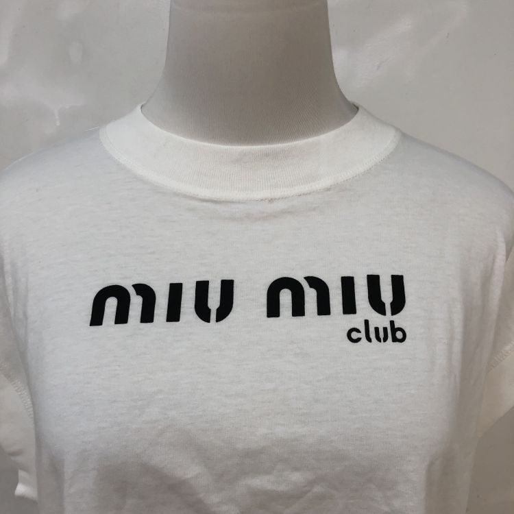 Miu Miu Miu Miu Club Split Graphic Crop Top Size L Size L / US 10 / IT 46 - 6 Thumbnail