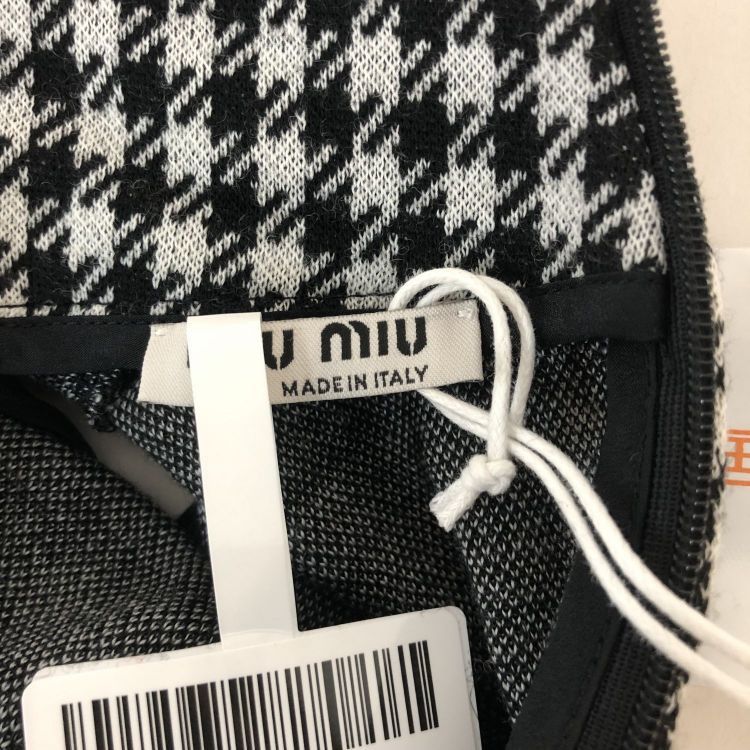 Miu Miu Miu Miu Houndstooth Logo Waistband Top Size 36 Size XS / US 0-2 / IT 36-38 - 3 Thumbnail