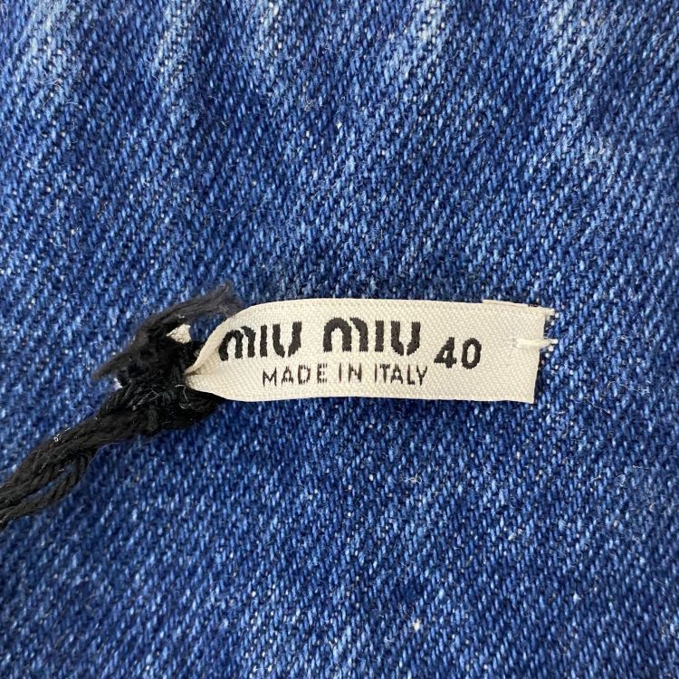 Miu Miu Miu Miu Denim Skirt Size 40 Size 27" / US 4 / IT 40 - 3 Thumbnail