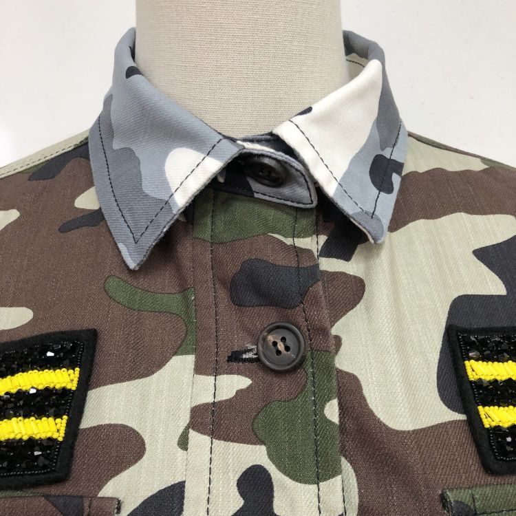 Miu Miu Miu Miu Camouflage Crystal Embellished Jacket Size 38 Size XS / US 0-2 / IT 36-38 - 7 Thumbnail