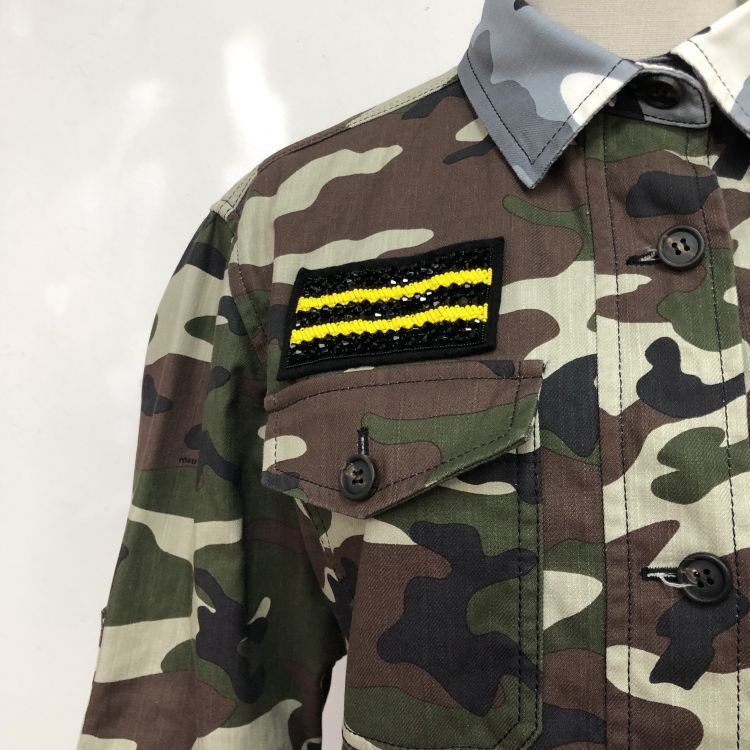 Miu Miu Miu Miu Camouflage Crystal Embellished Jacket Size 38 Size XS / US 0-2 / IT 36-38 - 9 Thumbnail