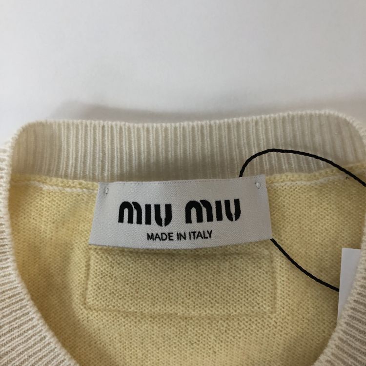 Miu Miu Miu Miu Yellow Cashmere Cardigan Size 36 Size XS / US 0-2 / IT 36-38 - 3 Thumbnail