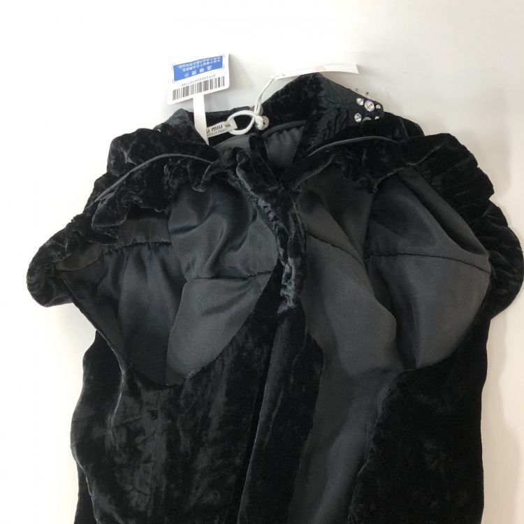 Miu Miu Miu Miu Crystal Collar Velvet Midi Dress Size 38 Size XS / US 0-2 / IT 36-38 - 10 Thumbnail