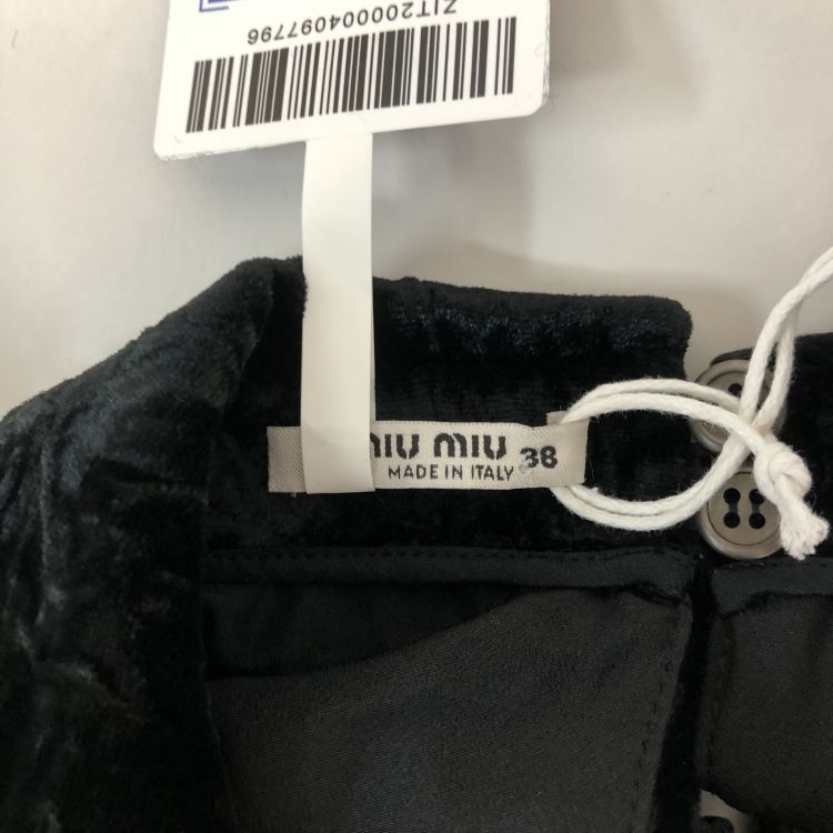 Miu Miu Miu Miu Crystal Collar Velvet Midi Dress Size 38 Size XS / US 0-2 / IT 36-38 - 3 Thumbnail