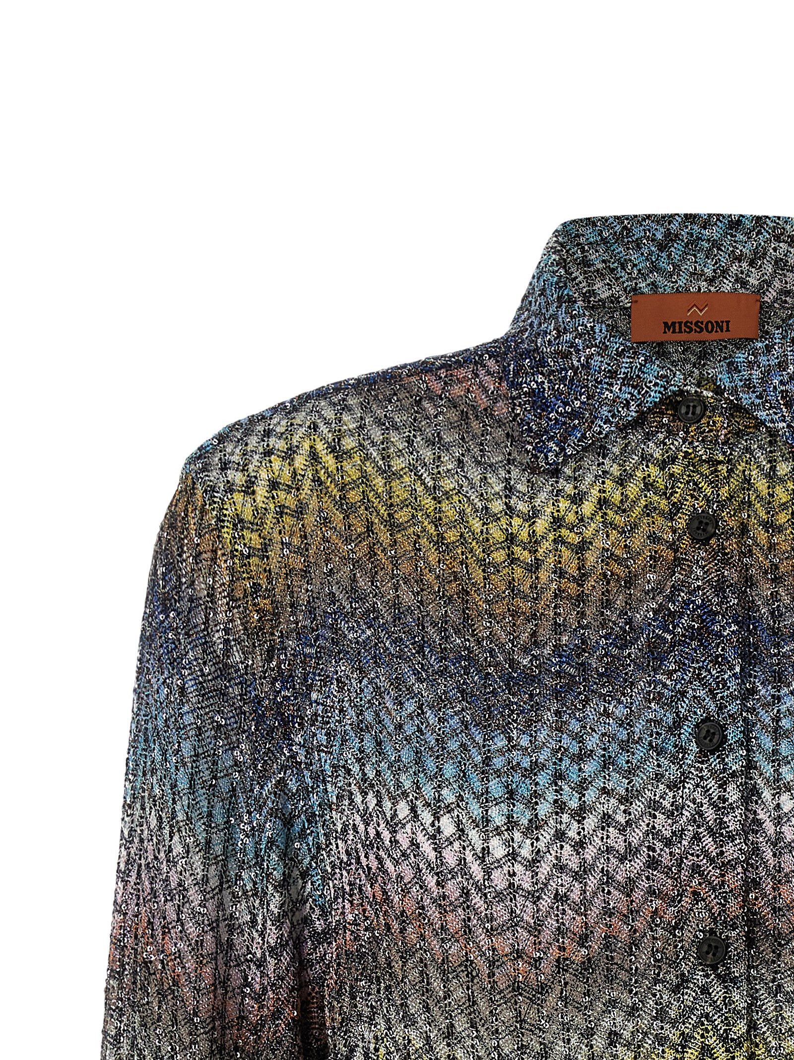 Missoni Lamé Viscose Shirt Size M / US 6-8 / IT 42-44 - 3 Thumbnail