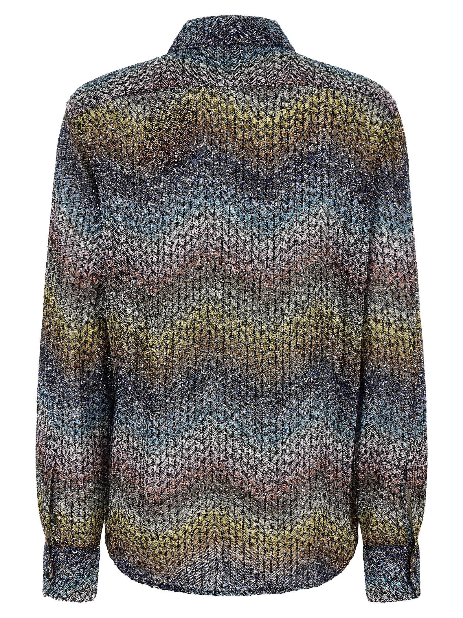 Missoni Lamé Viscose Shirt Size M / US 6-8 / IT 42-44 - 2 Thumbnail