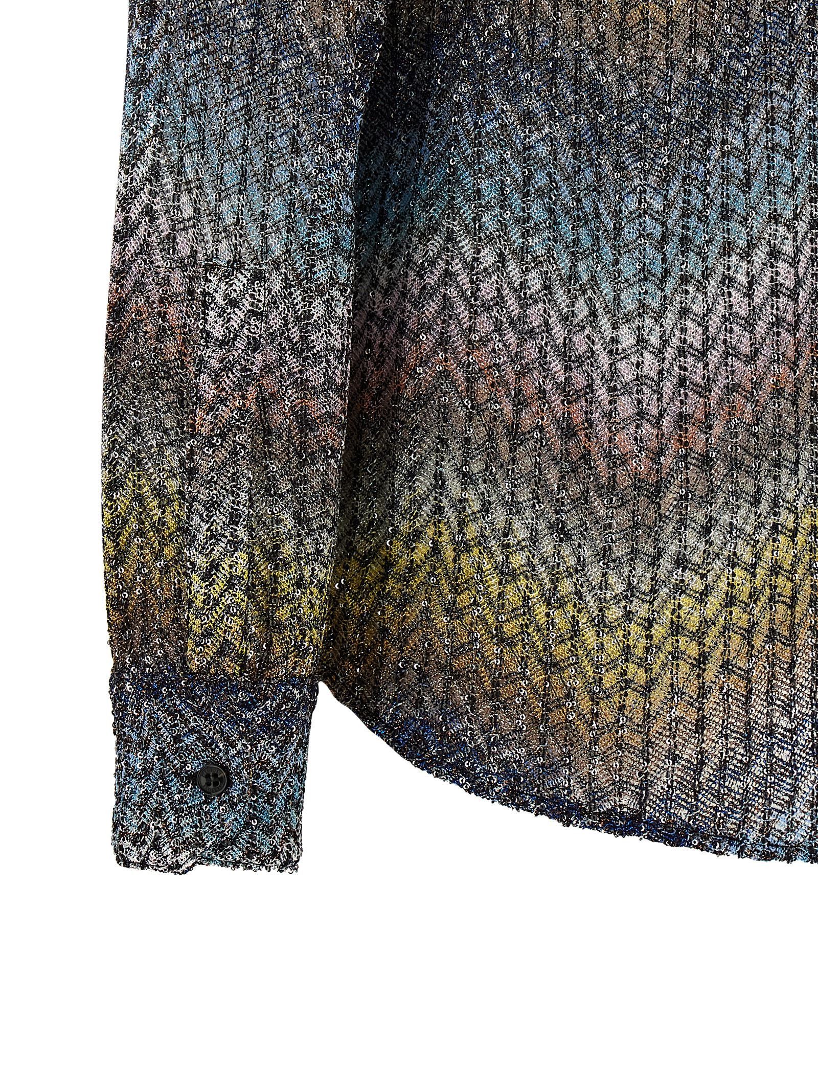 Missoni Lamé Viscose Shirt Size M / US 6-8 / IT 42-44 - 4 Thumbnail