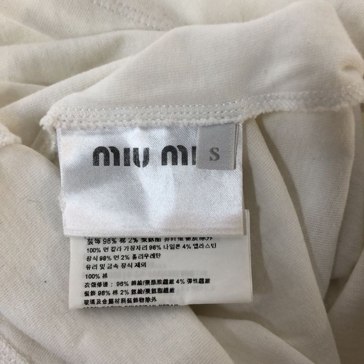 Miu Miu Miu Miu Embellished Pocket T-Shirt Size S Size S / US 4 / IT 40 - 4 Thumbnail