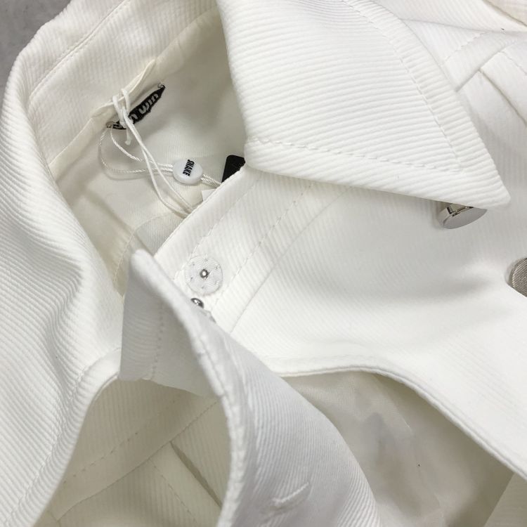 Miu Miu Miu Miu White Double Breasted Coat Size 38 Size XS / US 0-2 / IT 36-38 - 8 Thumbnail