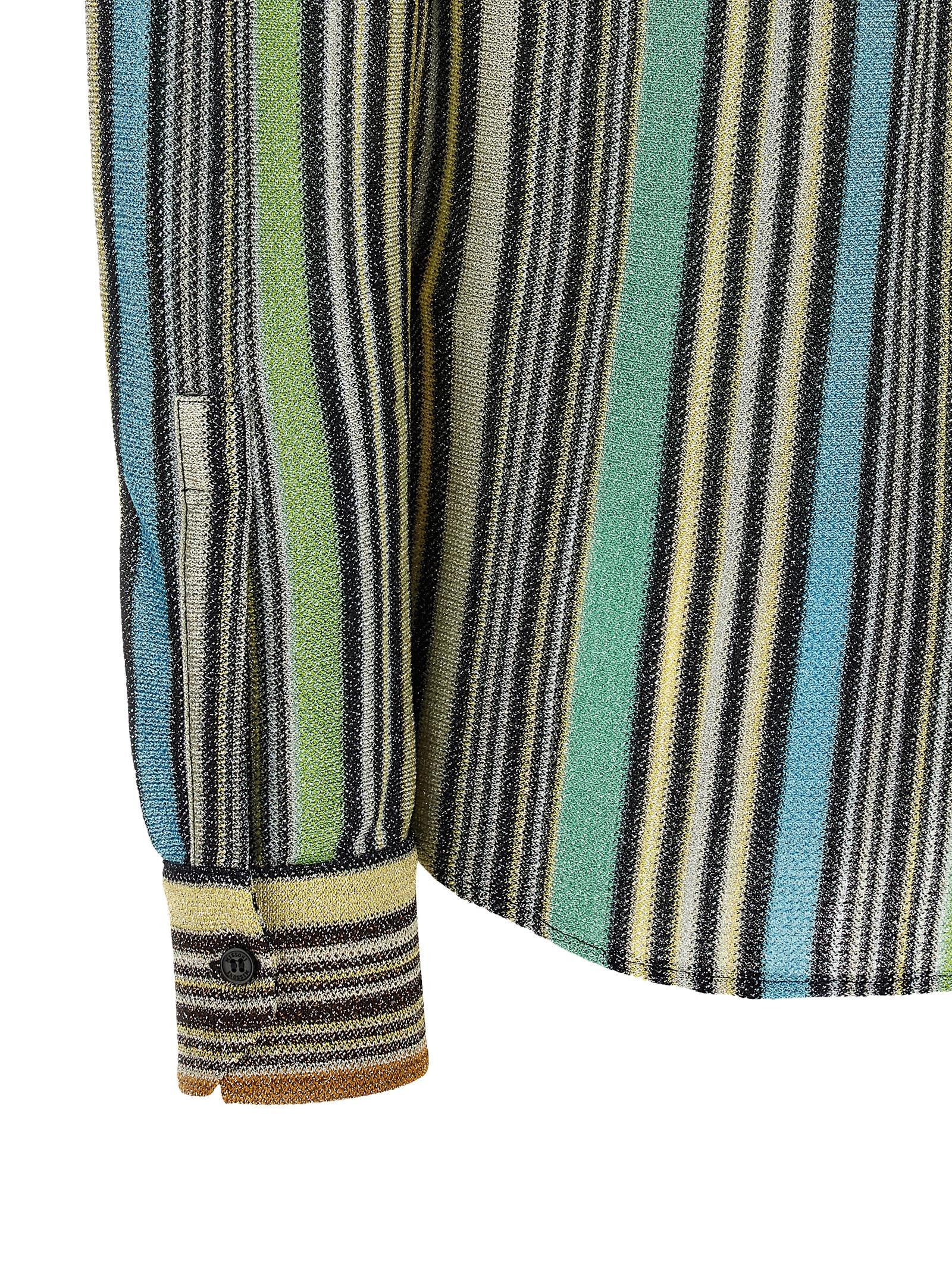 Missoni Lamé Viscose Shirt Size L / US 10 / IT 46 - 4 Thumbnail