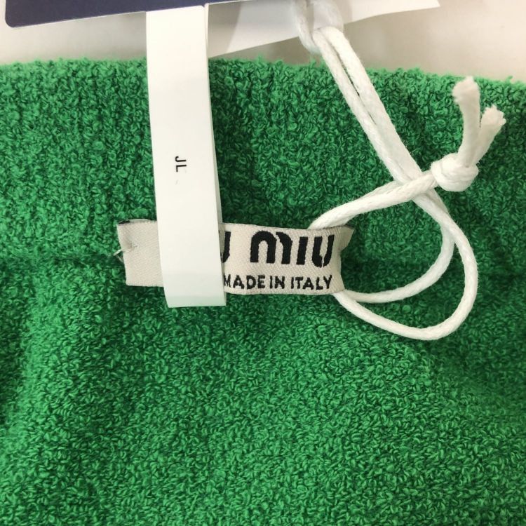 Miu Miu Miu Miu Green Terry Mini Skirt Size 40 Size 27" / US 4 / IT 40 - 3 Thumbnail