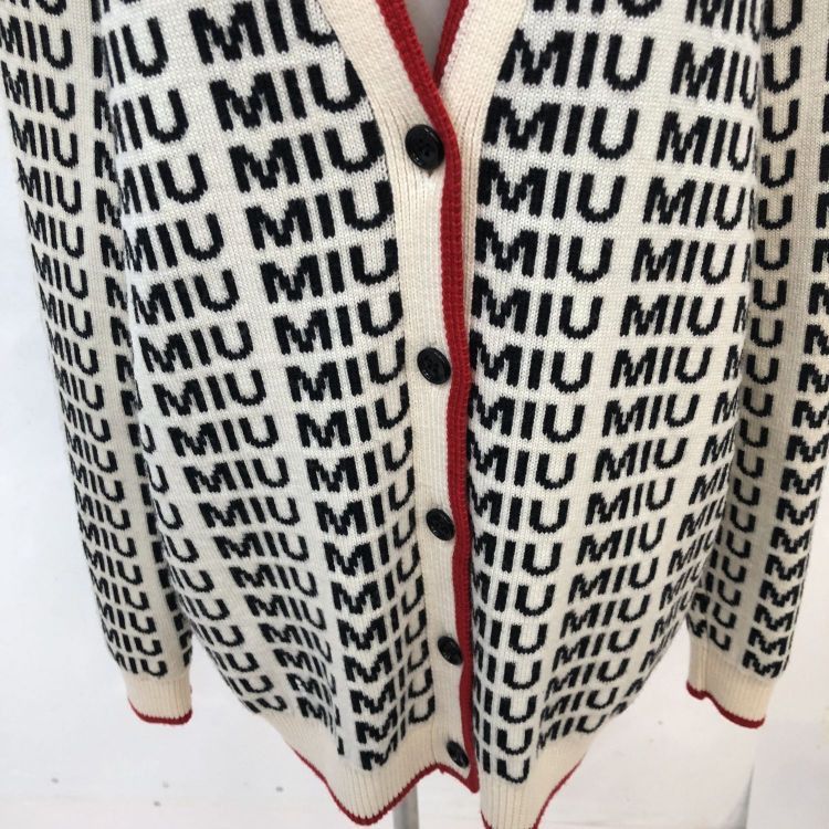 Miu Miu Miu Miu Logo Print Cardigan Size 38 Size XS / US 0-2 / IT 36-38 - 7 Thumbnail