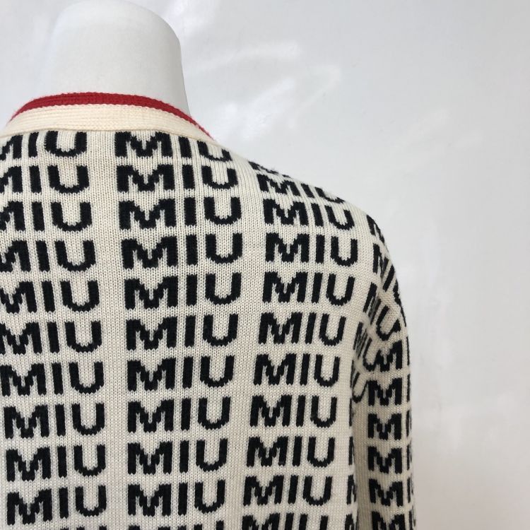 Miu Miu Miu Miu Logo Print Cardigan Size 38 Size XS / US 0-2 / IT 36-38 - 10 Thumbnail
