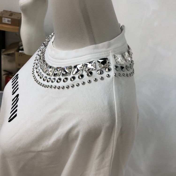 Miu Miu Miu Miu Crystal Embellished Logo Long Sleeve Top Size S Size S / US 4 / IT 40 - 8 Thumbnail