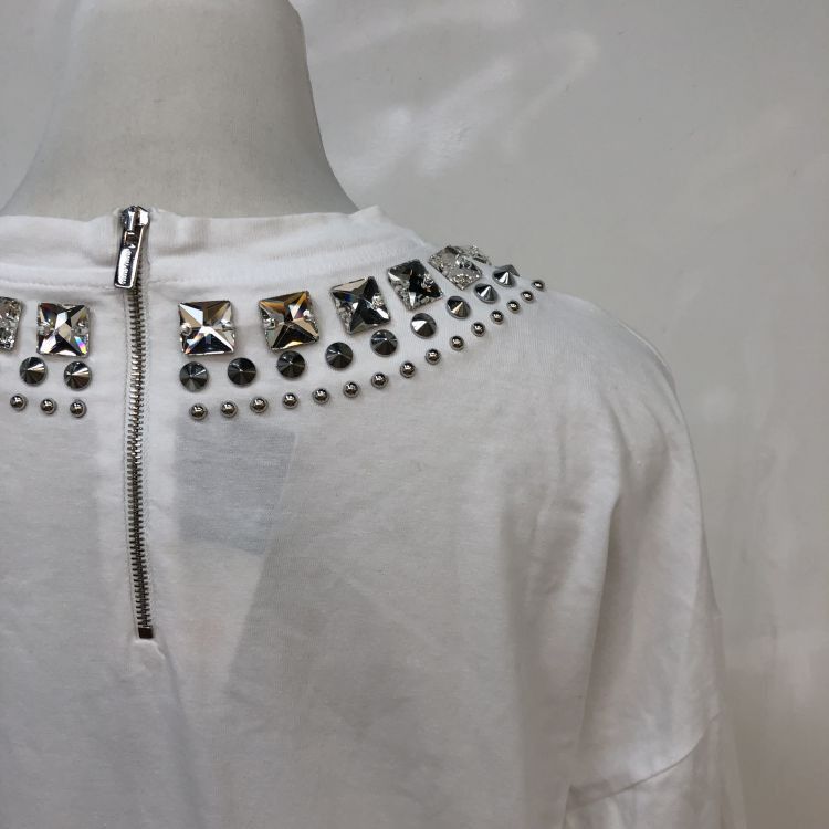 Miu Miu Miu Miu Crystal Embellished Logo Long Sleeve Top Size S Size S / US 4 / IT 40 - 9 Thumbnail
