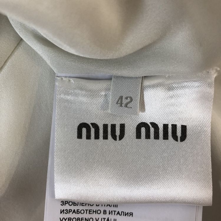 Miu Miu Miu Miu White Peplum Blouse Size 42 Size M / US 6-8 / IT 42-44 - 4 Thumbnail