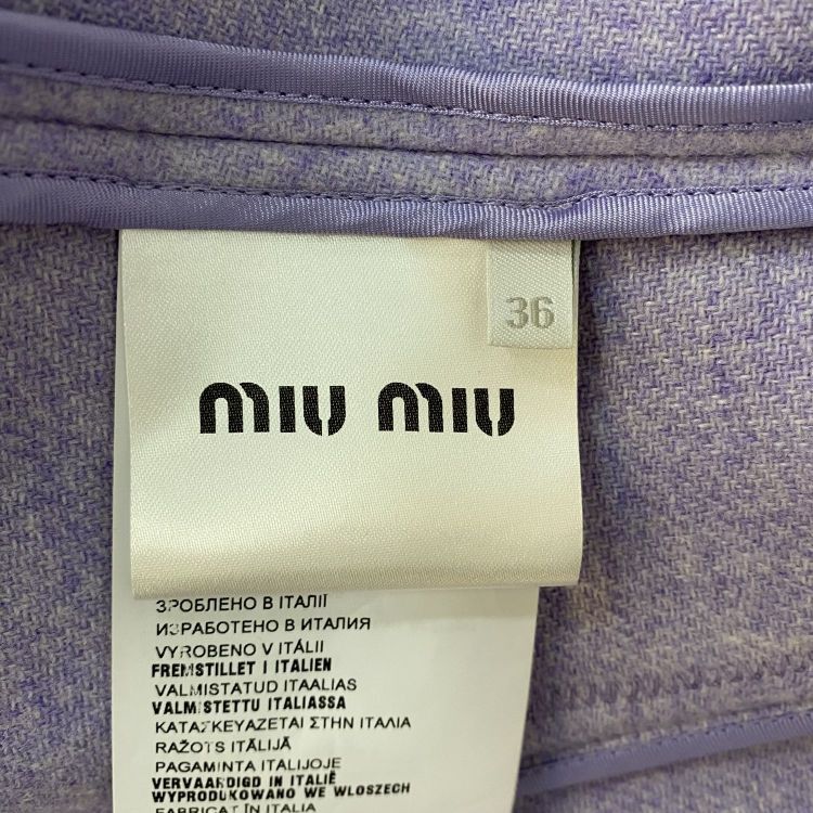 Miu Miu Miu Miu Purple Wool Coat Size 36 Size XS / US 0-2 / IT 36-38 - 4 Thumbnail
