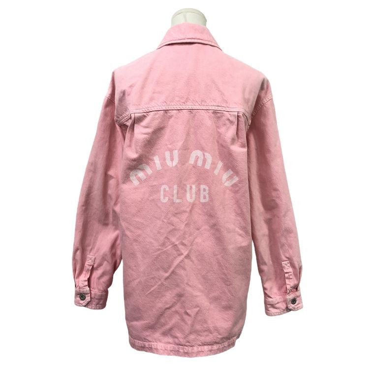 Miu Miu Miu Miu Pink Logo Club Jacket Size 36 Size XS / US 0-2 / IT 36-38 - 2 Thumbnail