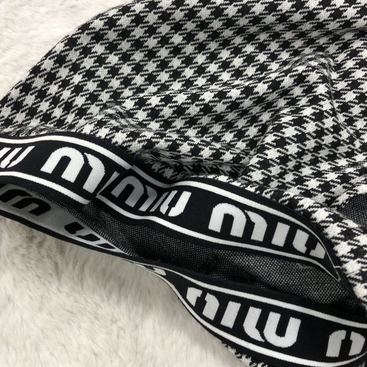 Miu Miu Miu Miu Houndstooth Logo Sleeveless Crop Top Size 38 Size XS / US 0-2 / IT 36-38 - 9 Thumbnail