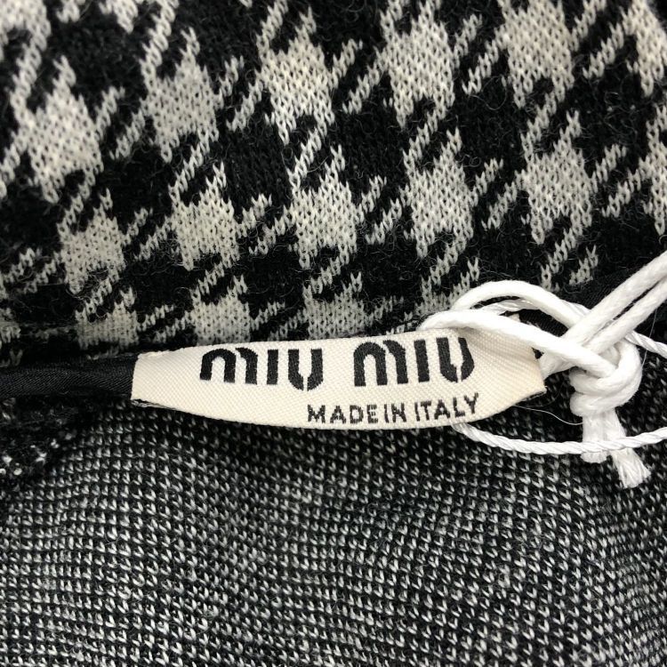 Miu Miu Miu Miu Houndstooth Logo Sleeveless Crop Top Size 38 Size XS / US 0-2 / IT 36-38 - 3 Thumbnail