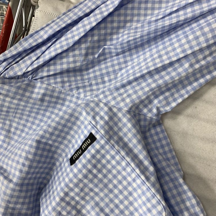 Miu Miu Miu Miu Gingham Collar Blouse Size 38 Size XS / US 0-2 / IT 36-38 - 8 Thumbnail