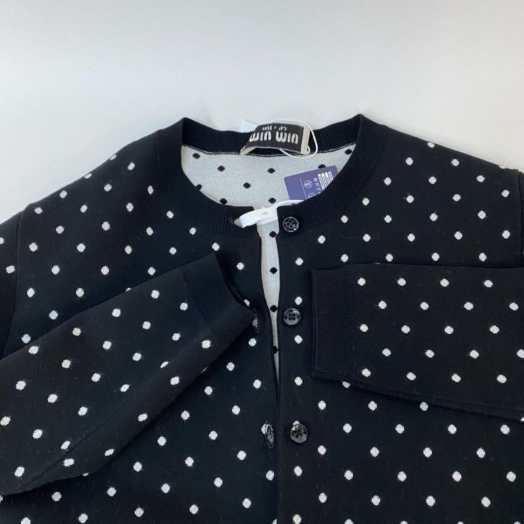 Miu Miu Miu Miu Polka Dot Cardigan Size 38 Size XS / US 0-2 / IT 36-38 - 11 Thumbnail