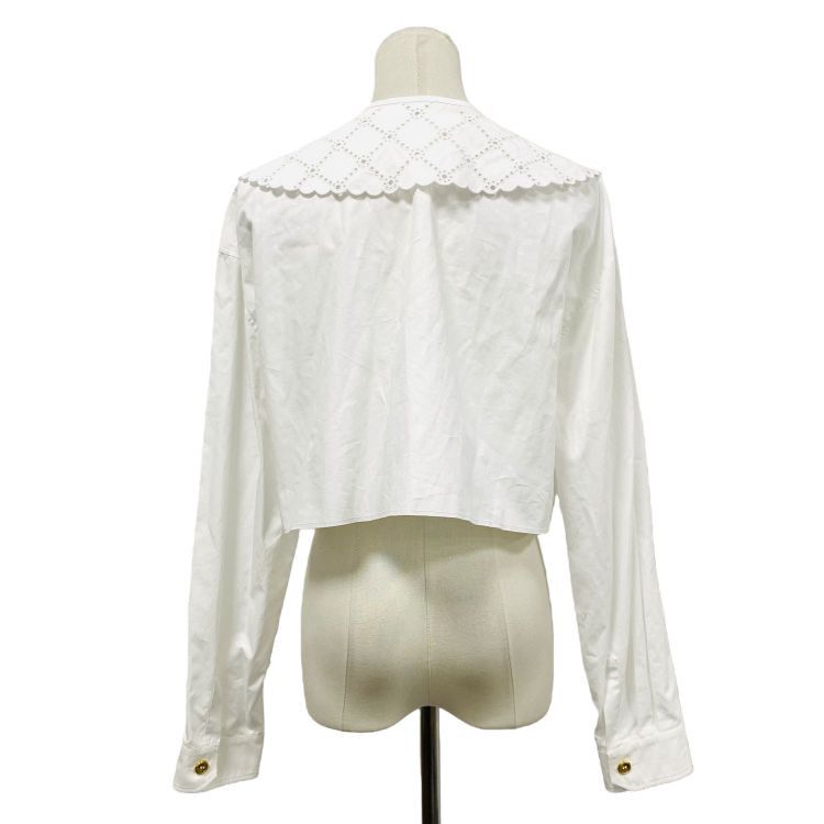 Miu Miu Miu Miu Embroidered Collar Button Up Shirt Size 36 Size XS / US 0-2 / IT 36-38 - 2 Thumbnail