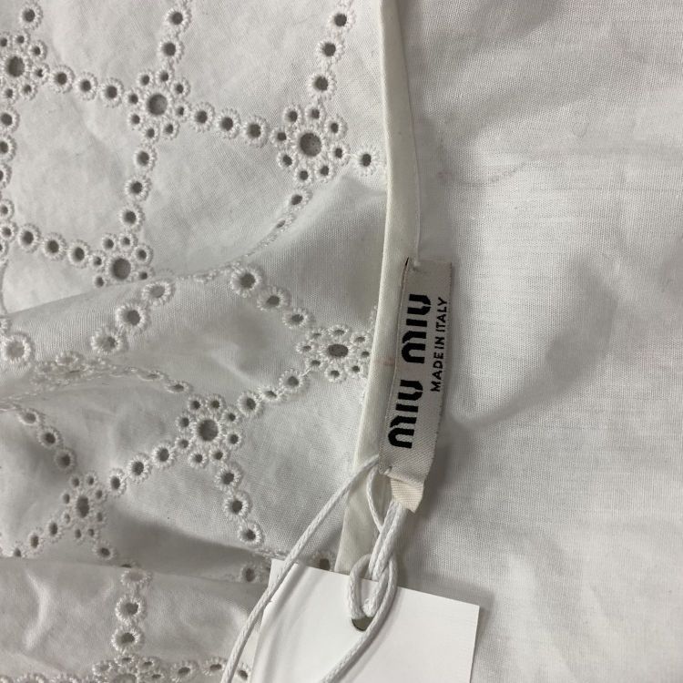 Miu Miu Miu Miu Embroidered Collar Button Up Shirt Size 36 Size XS / US 0-2 / IT 36-38 - 6 Thumbnail