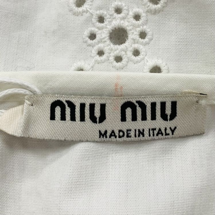 Miu Miu Miu Miu Embroidered Collar Button Up Shirt Size 36 Size XS / US 0-2 / IT 36-38 - 3 Thumbnail