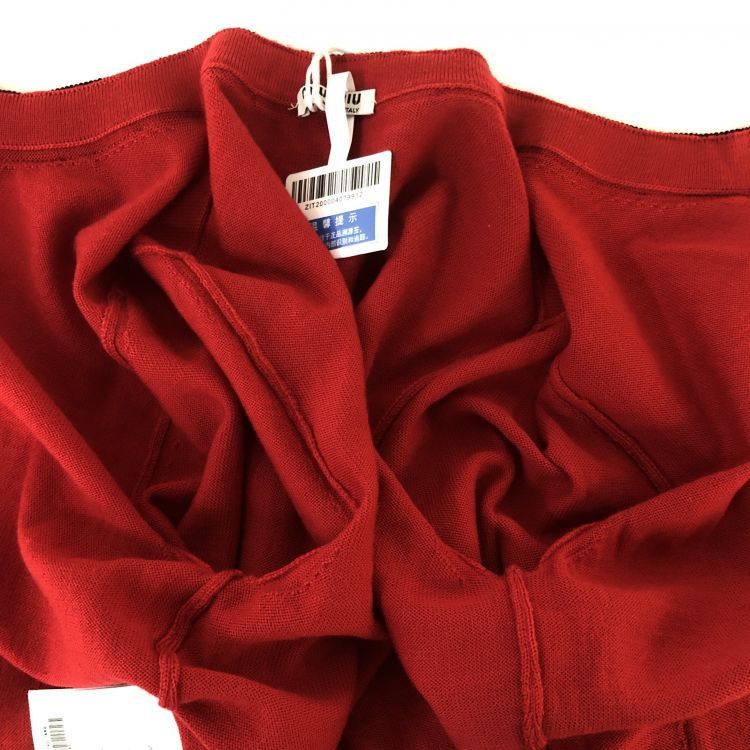 Miu Miu Miu Miu Red Wool Bow Detail Cardigan Size 38 Size XS / US 0-2 / IT 36-38 - 10 Thumbnail