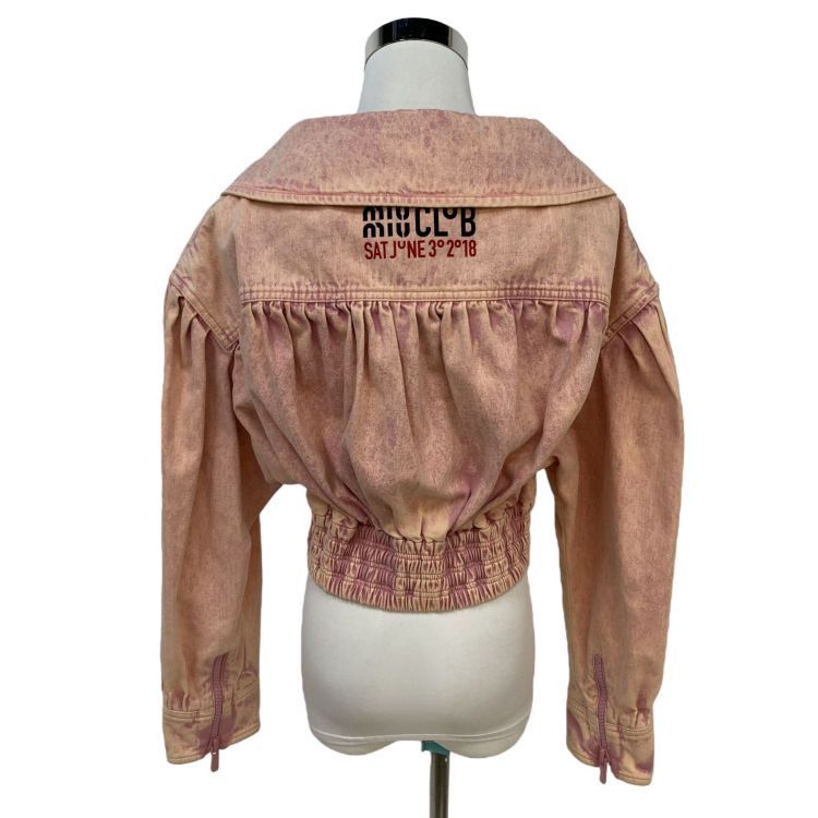 Miu Miu Miu Miu Club Pink Denim Jacket Size 36 Size XS / US 0-2 / IT 36-38 - 2 Thumbnail