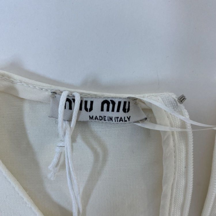 Miu Miu Miu Miu Logo Elastic Hem Crop Top Size M Size M / US 6-8 / IT 42-44 - 3 Thumbnail